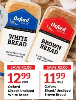 Oxford Freshmarket Oxford Sliced/Unsliced White Bread offer