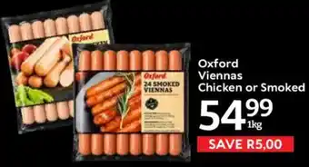 Oxford Freshmarket Oxford Viennas Chicken or Smoked offer