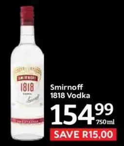 Oxford Freshmarket Smirnoff 1818 Vodka offer