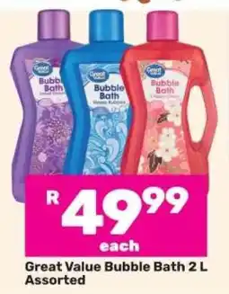 Game Great Value Bubble Bath 2 L Assorted offer