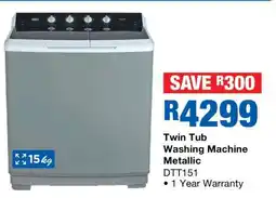 OK Furniture Twin Tub Washing Machine Metallic offer