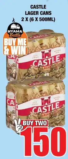 Boxer Superstores Castle Lager Cans offer