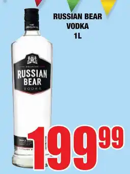 Boxer Superstores Russian Bear Vodka offer