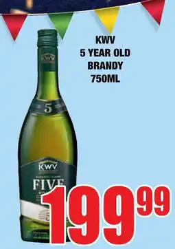 Boxer Superstores KWV 5 YEAR OLD BRANDY offer