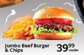 Oxford Freshmarket Jumbo Beef Burger & Chips offer