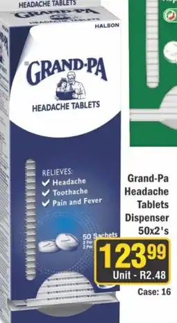 J&E Cash and Carry Grand-Pa Headache Tablets Dispenser offer
