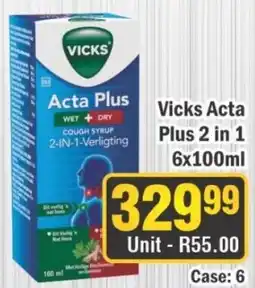 J&E Cash and Carry Vicks Acta Plus 2 in 1 offer