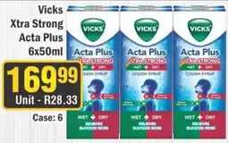 J&E Cash and Carry Vicks Acta Plus Xtra Strong Cough Syrup offer