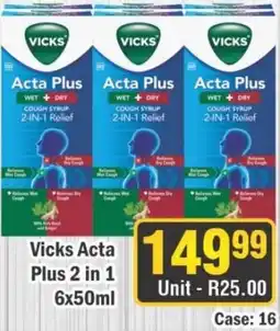 J&E Cash and Carry Vicks Acta Plus 2 in 1 offer