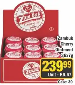 J&E Cash and Carry Zambuk Cherry Lip balm offer