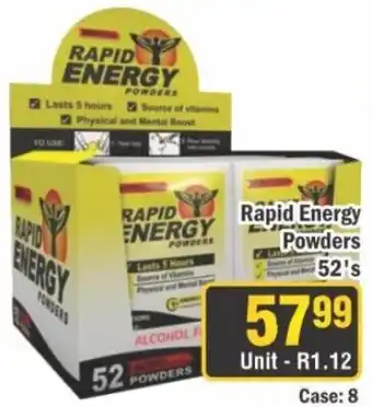 J&E Cash and Carry Rapid Energy Powders offer