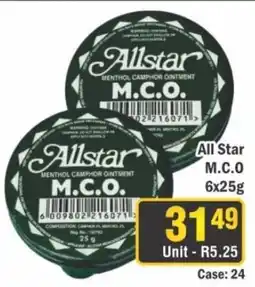 J&E Cash and Carry Allstar Menthol Camphor Ointment M.C.O. offer