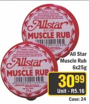 J&E Cash and Carry All Star Muscle Rub offer
