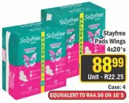J&E Cash and Carry Stayfree Pads Wings offer