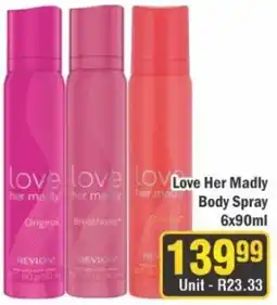J&E Cash and Carry Revlon Love Her Madly Body Spray offer