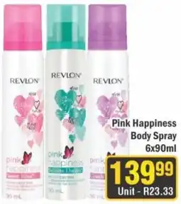 J&E Cash and Carry Revlon Pink Happiness Body Spray offer