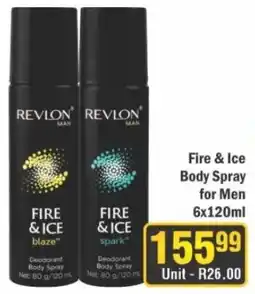 J&E Cash and Carry Revlon Man Fire & Ice Body Spray offer