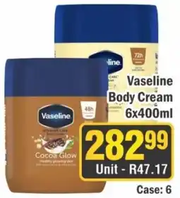J&E Cash and Carry Vaseline Body Cream offer