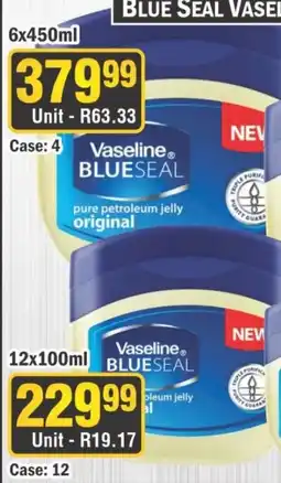 J&E Cash and Carry Vaseline BLUE SEAL pure petroleum jelly original offer
