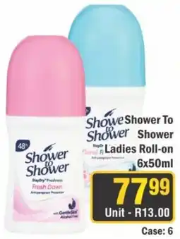 J&E Cash and Carry Shower to Shower Ladies Roll-on offer