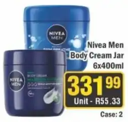 J&E Cash and Carry Nivea Men Body Cream Jar offer