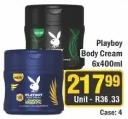 J&E Cash and Carry Playboy Body Cream offer