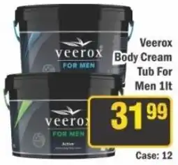 J&E Cash and Carry Veerox Body Cream Tub For Men offer