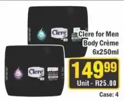 J&E Cash and Carry Clere for Men Body Crème offer