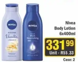 J&E Cash and Carry Nivea Body Lotion offer