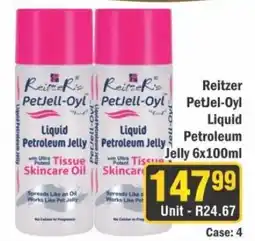 J&E Cash and Carry Reitzer's PetJell-Oyl Liquid Petroleum Jelly offer