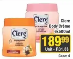 J&E Cash and Carry Clere Body Crème offer