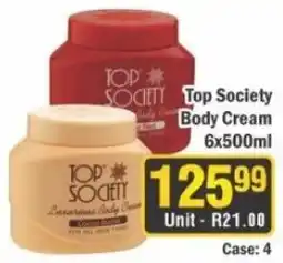 J&E Cash and Carry Top Society Body Cream offer