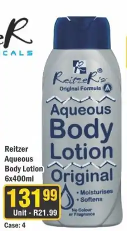 J&E Cash and Carry Reitzer's Aqueous Body Lotion offer