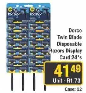 J&E Cash and Carry Dorco Twin Blade Disposable Razors offer