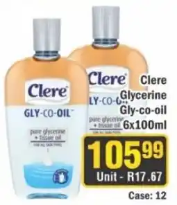 J&E Cash and Carry Cleere Glycerine Gly-co-oil offer