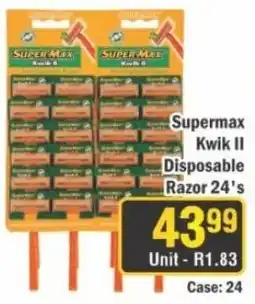 J&E Cash and Carry Supermax Kwik II Disposable Razor offer