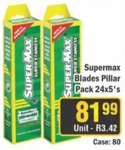 J&E Cash and Carry Supermax Blades Pillar offer