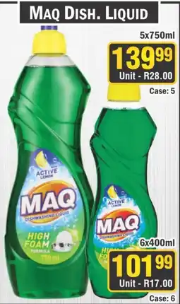 J&E Cash and Carry MAQ Dishwashing Liquid offer