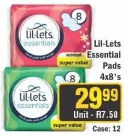 J&E Cash and Carry Lil-Lets Essential Pads offer