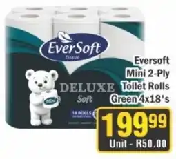 J&E Cash and Carry EverSoft Mini 2-Ply Toilet Rolls Green offer