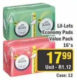 J&E Cash and Carry Lil-Lets Economy Pads Value Pack offer