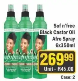 J&E Cash and Carry Sof n'free Black Castor Oil Afro Spray offer