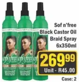 J&E Cash and Carry Sof n'free Black Castor Oil Braid Spray offer