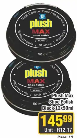 J&E Cash and Carry Plush Max Shoe Polish Black offer