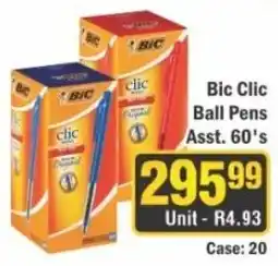 J&E Cash and Carry Bic Clic Ball Pens Assorted offer