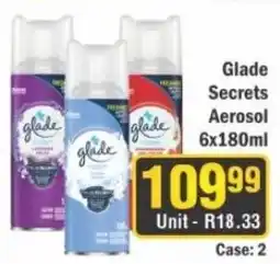 J&E Cash and Carry Glade Secrets Aerosol offer