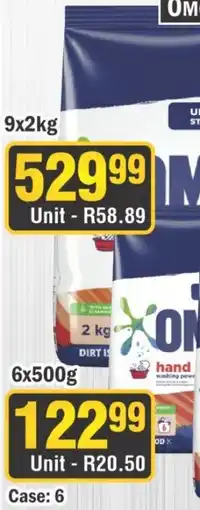 J&E Cash and Carry OM hand washing powder offer