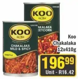 J&E Cash and Carry Koo Chakalaka offer