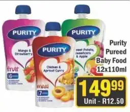 J&E Cash and Carry Purity Pureed Baby Food offer