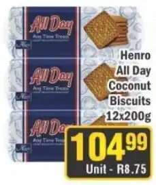 J&E Cash and Carry Henro All Day Coconut Biscuits offer